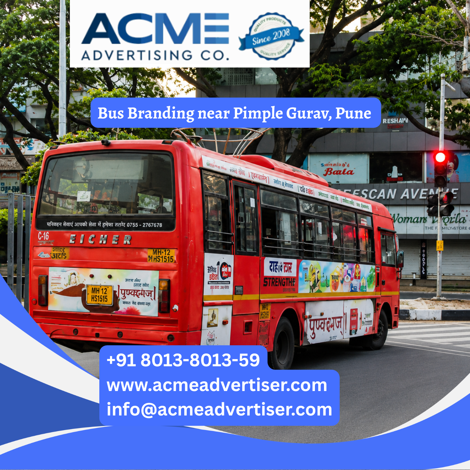 Bus Branding near Pimple Gurav, Pune - 