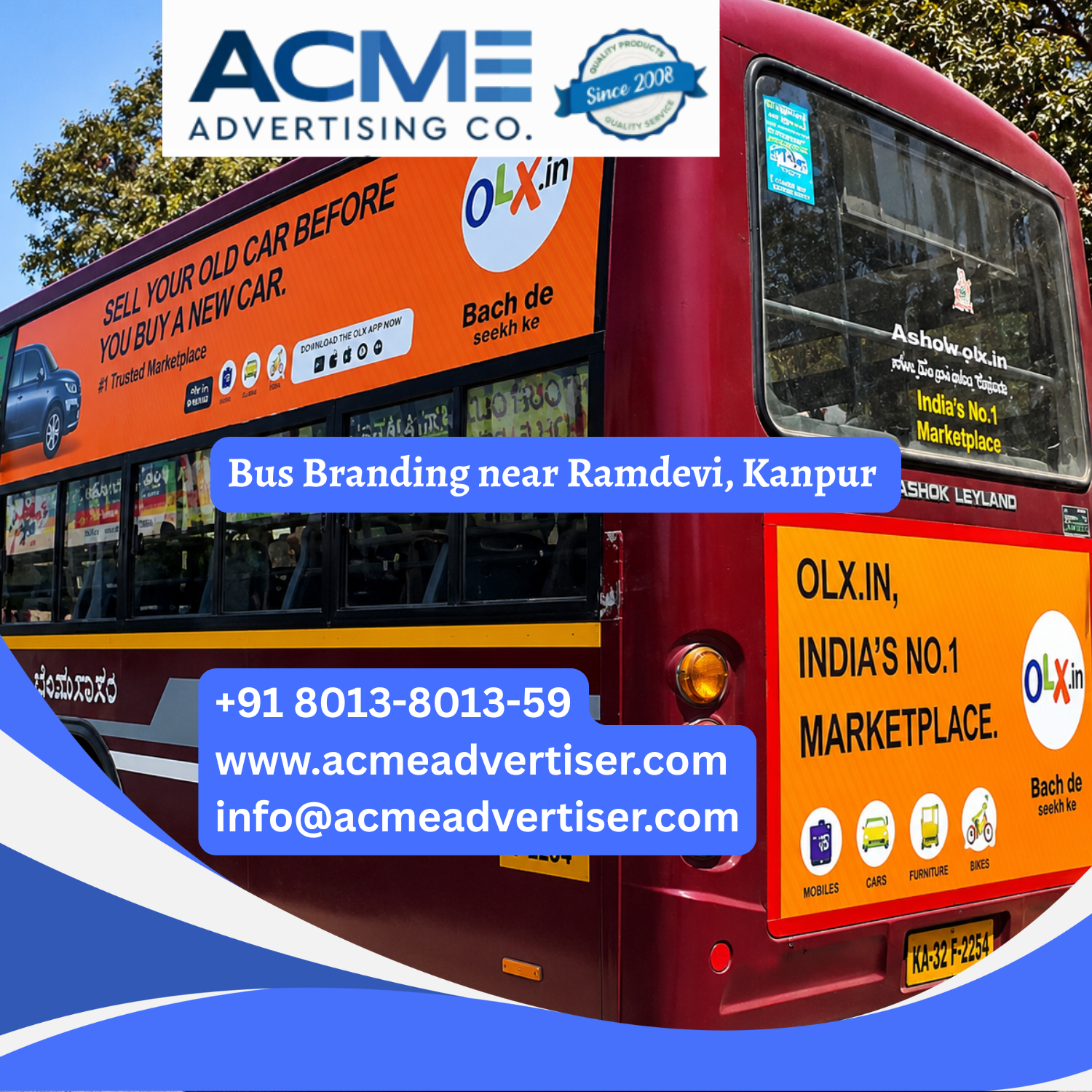 Bus Branding near Ramdevi, Kanpur - 