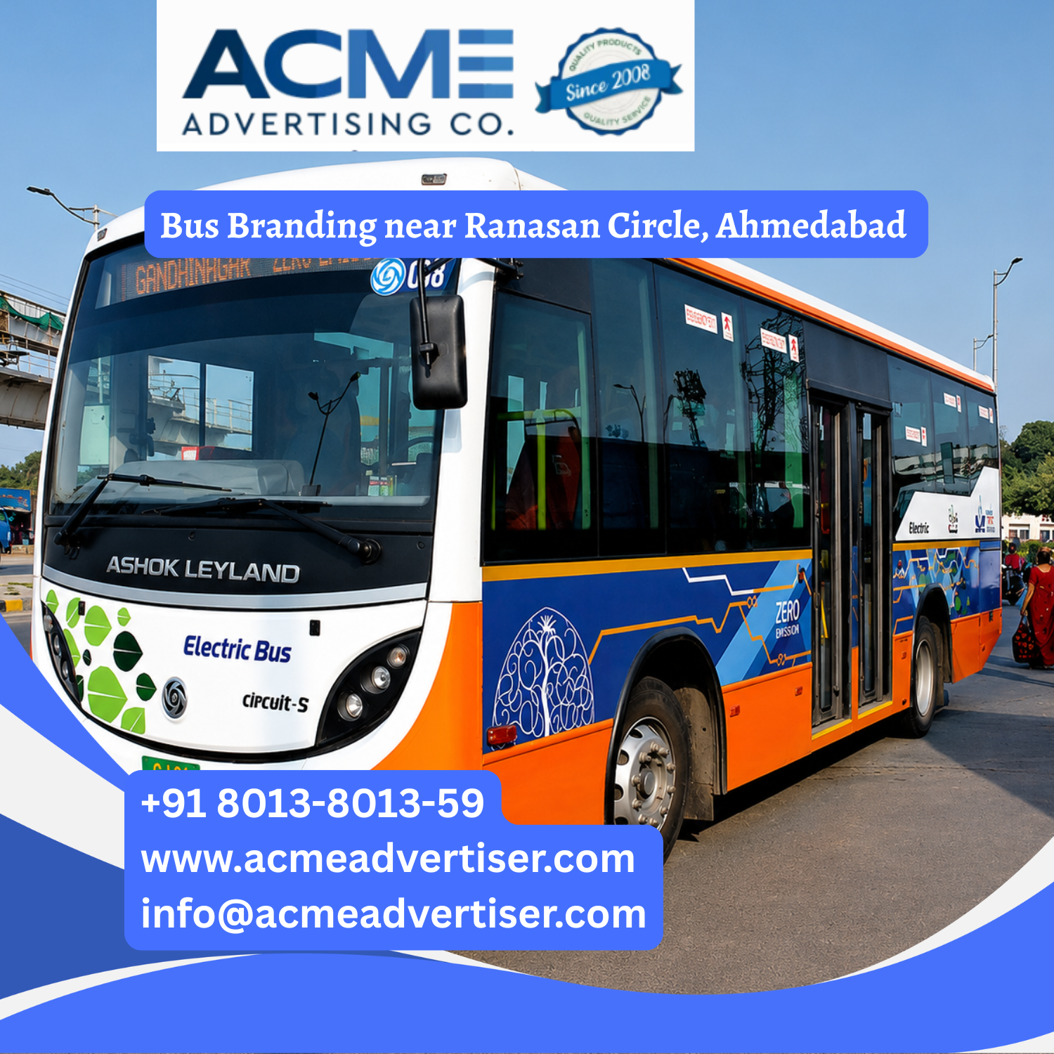 Bus Branding near Ranasan Circle, Ahmedabad - 