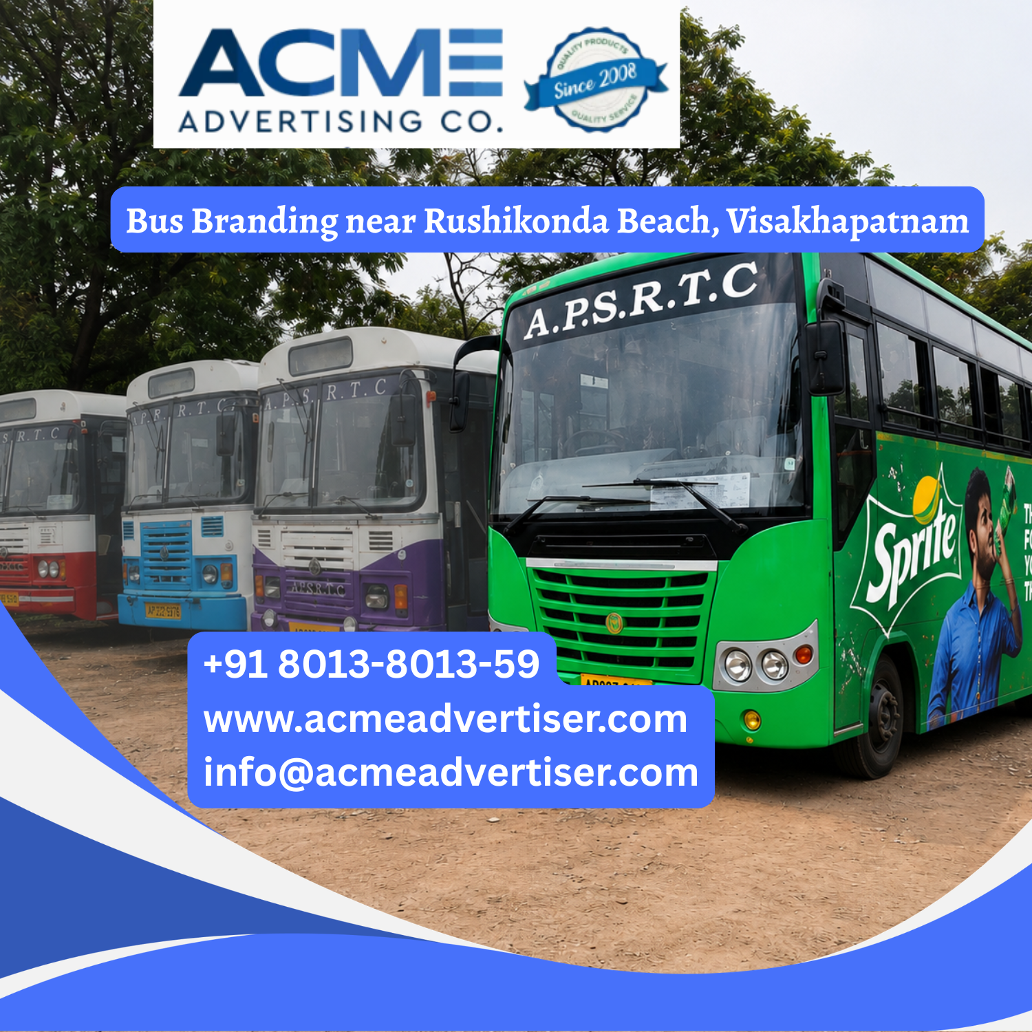 Bus Branding near Rushikonda Beach, Visakhapatnam - 