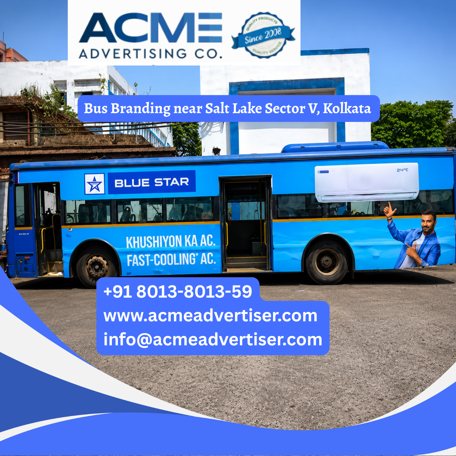 Bus Branding near Salt Lake Sector V, Kolkata - 
