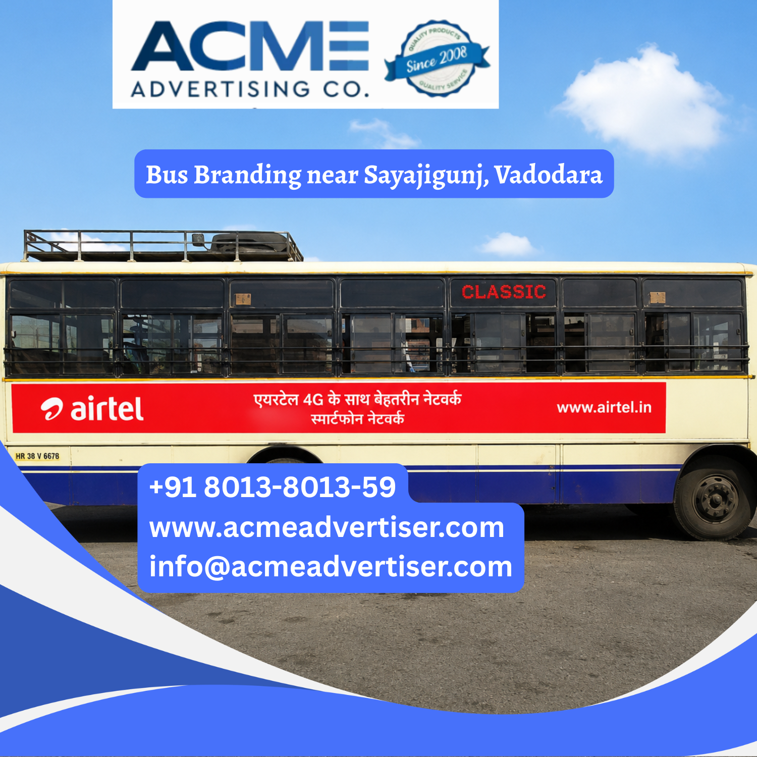 Bus Branding near Sayajigunj, Vadodara - 