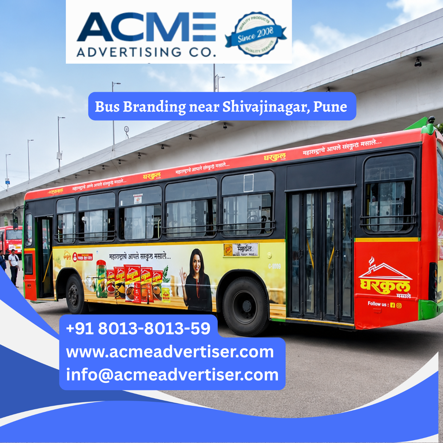 Bus Branding near Shivajinagar, Pune - 