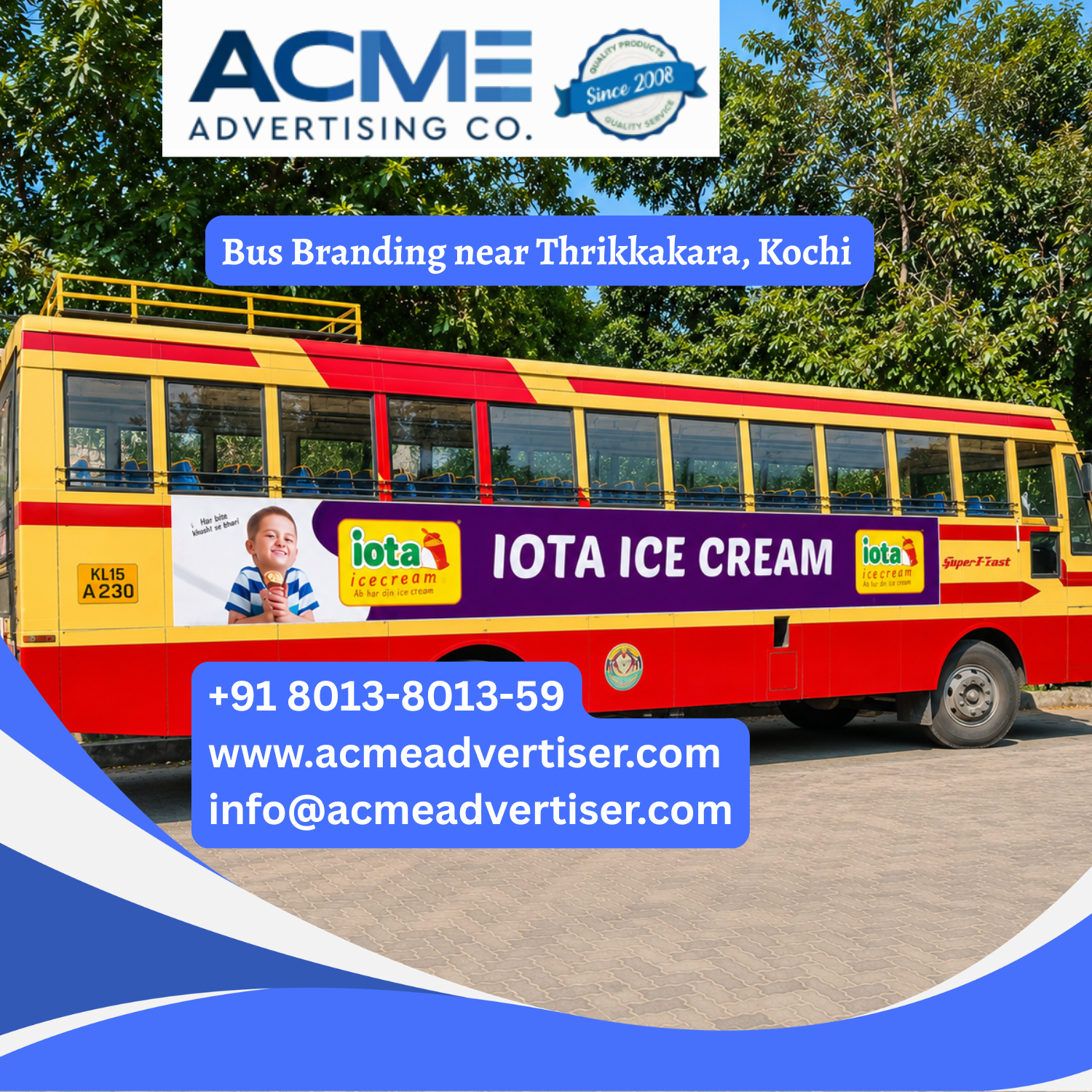 Bus Branding near Thrikkakara, Kochi - 