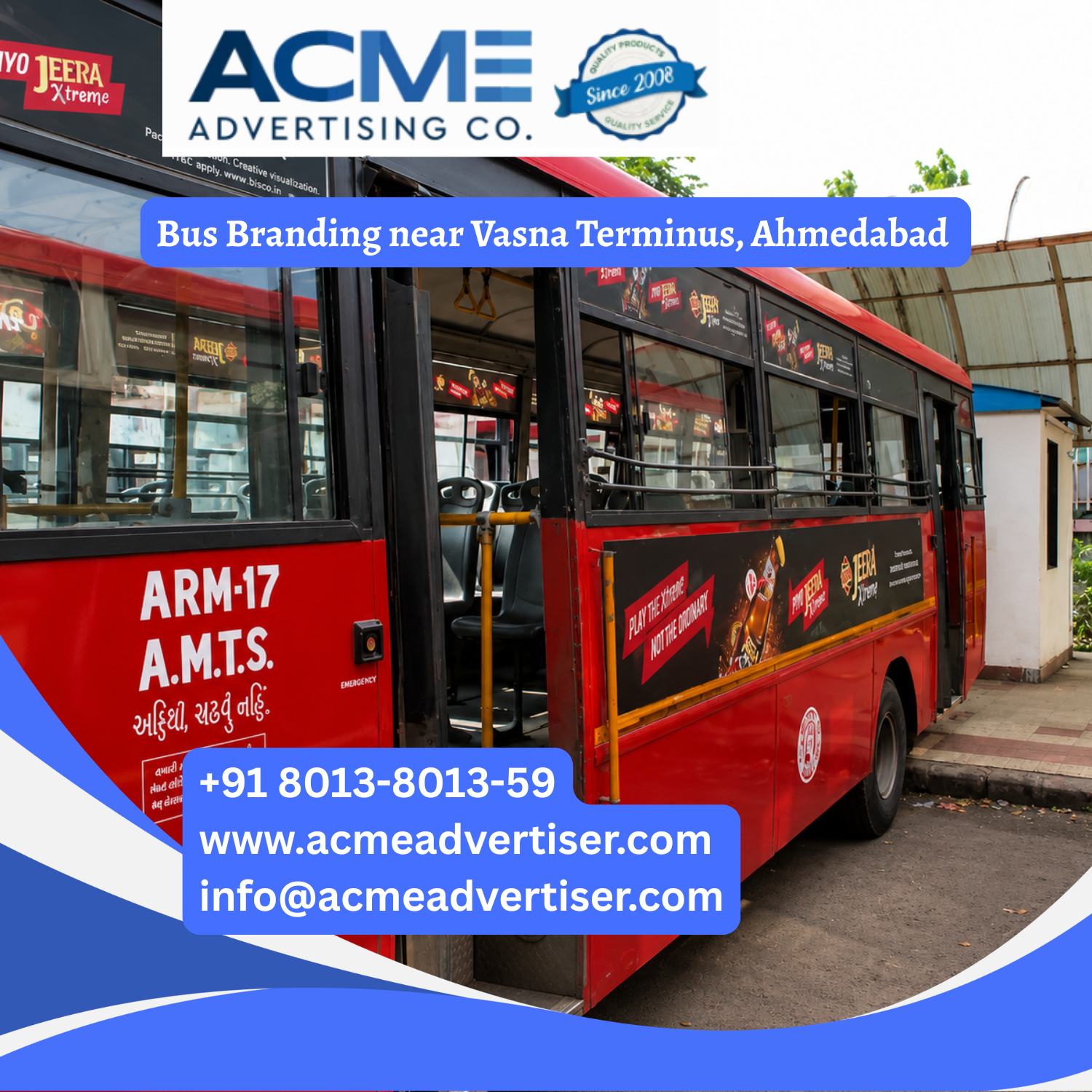 Bus Branding near Vasna Terminus, Ahmedabad - 