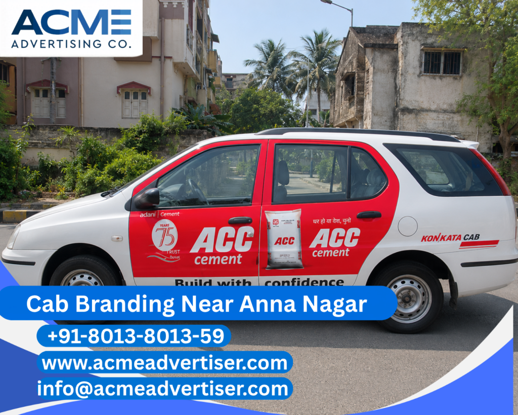 Cab Branding Company Near Anna Nagar providing premium cab branding services for maximum brand visibility in Chennai.