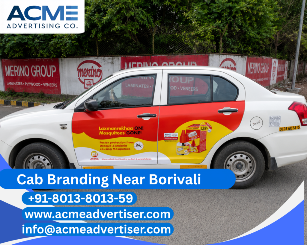 Cab Branding Company Near Borivali providing complete cab branding services with premium vehicle wraps.