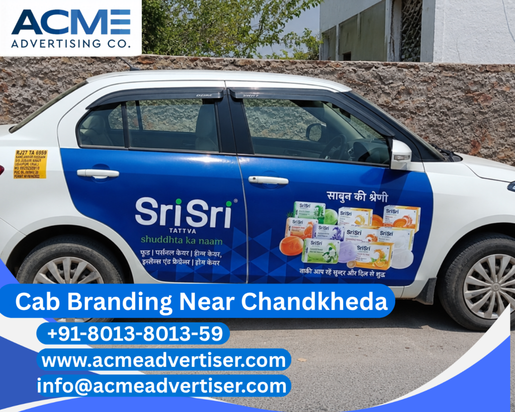 Cab Branding Company Near Chandkheda providing professional cab branding and transit advertising services in Ahmedabad.