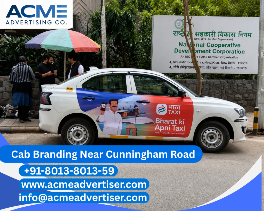 Cab Branding Company Near Cunningham Road offering professional cab branding campaigns for maximum brand visibility.