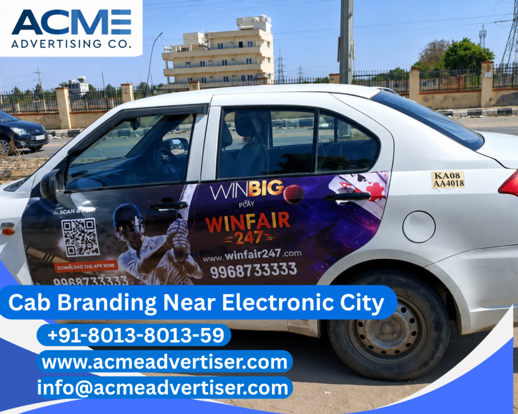Cab Branding Company Near Electronic City providing professional cab branding and vehicle advertising services.