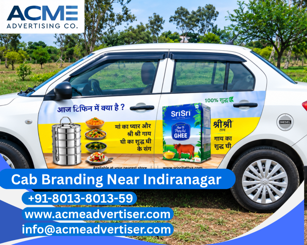 Cab Branding Company Near Indiranagar offering complete cab branding services for businesses in Bengaluru.
