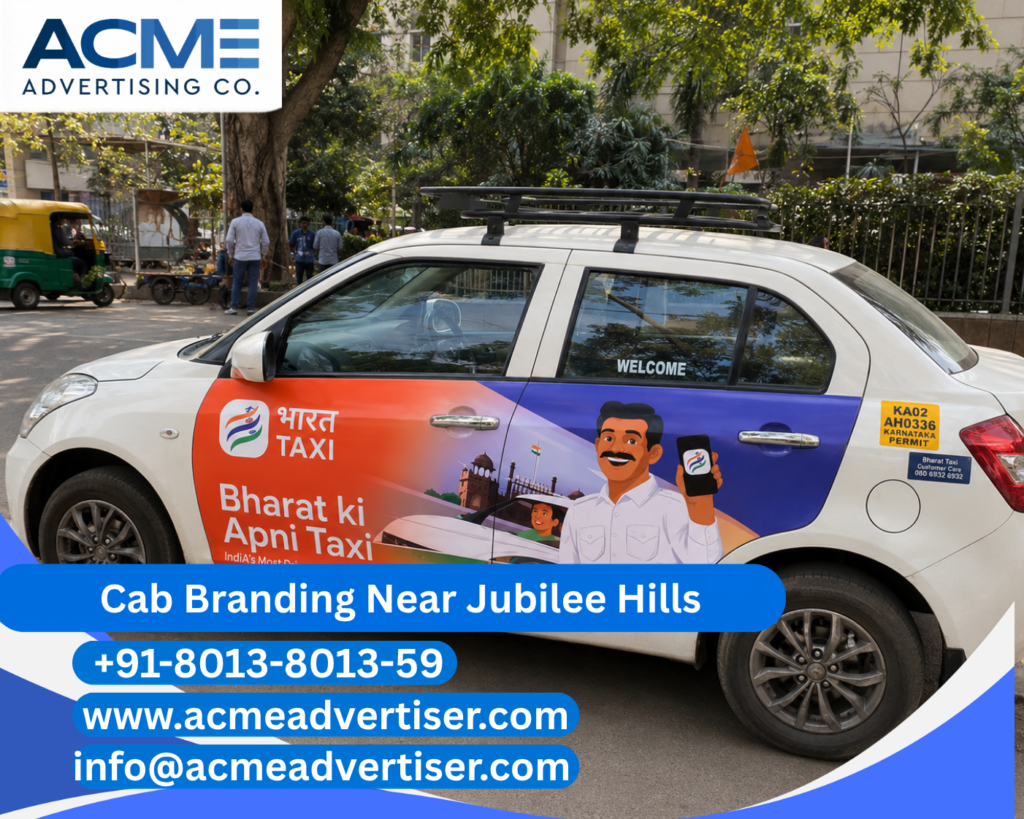 Cab Branding Company Near Jubilee Hills offering professional cab branding services for maximum business visibility.