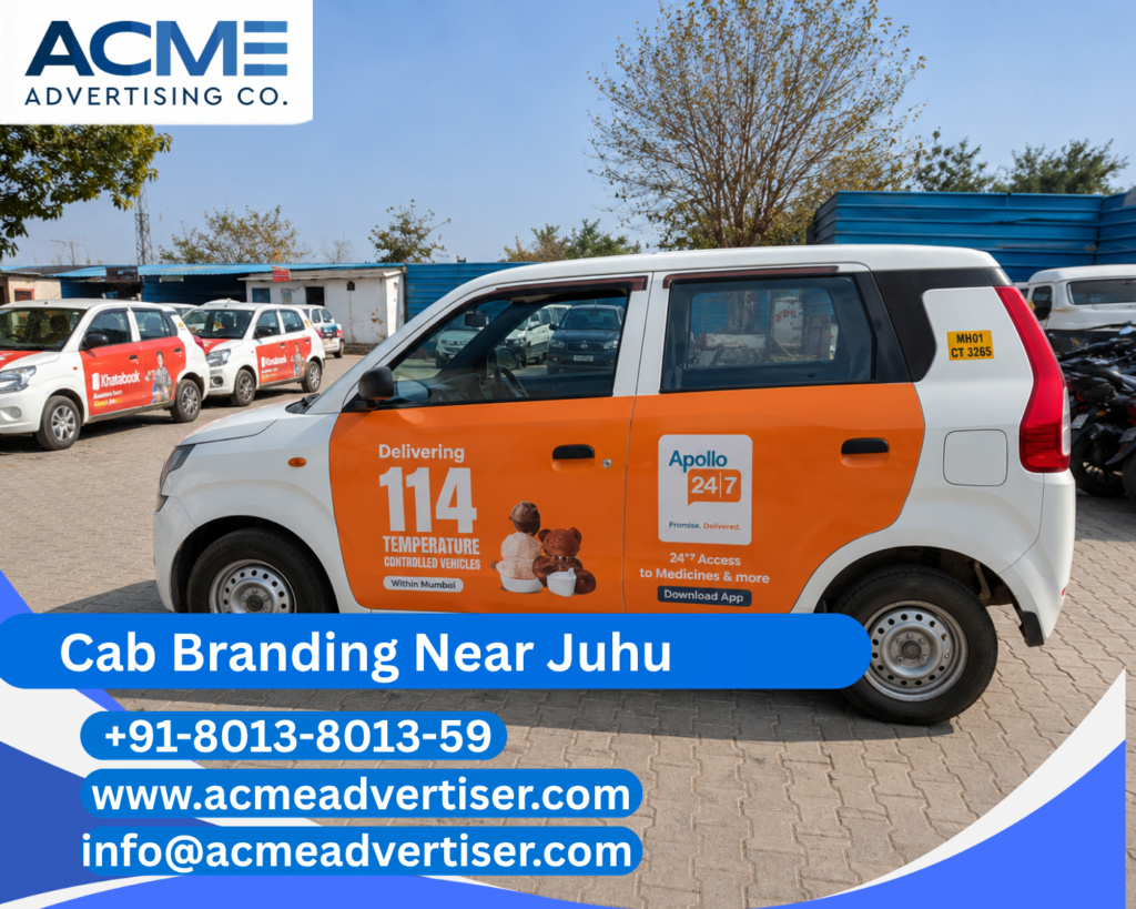 Cab Branding Company Near Juhu delivering premium taxi branding solutions for business promotion.