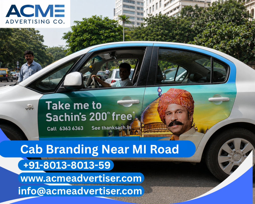Cab Branding Company Near MI Road delivering premium cab branding and transit advertising solutions in Jaipur.