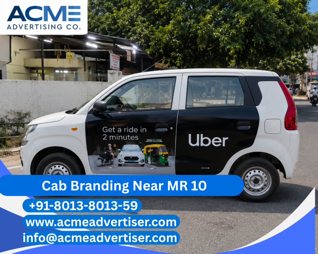 Cab Branding Company Near MR 10 offering complete cab branding and vehicle advertising campaigns in Indore