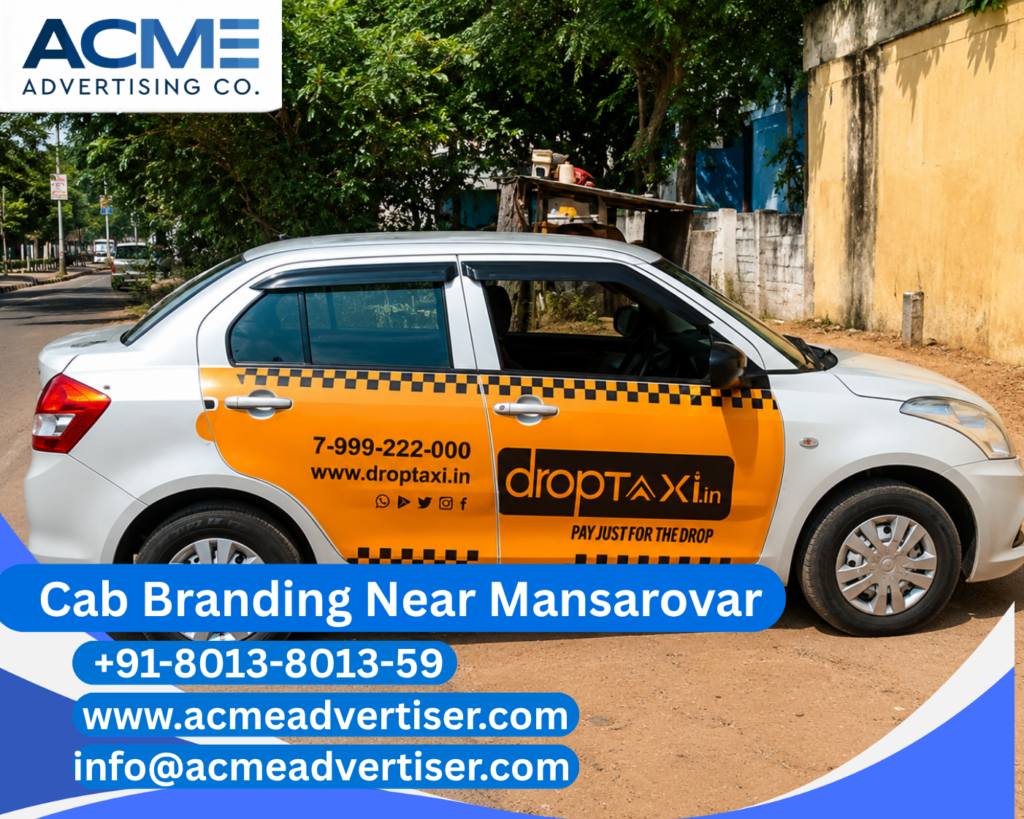 Cab Branding Company Near Mansarovar offering complete cab branding and vehicle advertising campaigns in Jaipur.