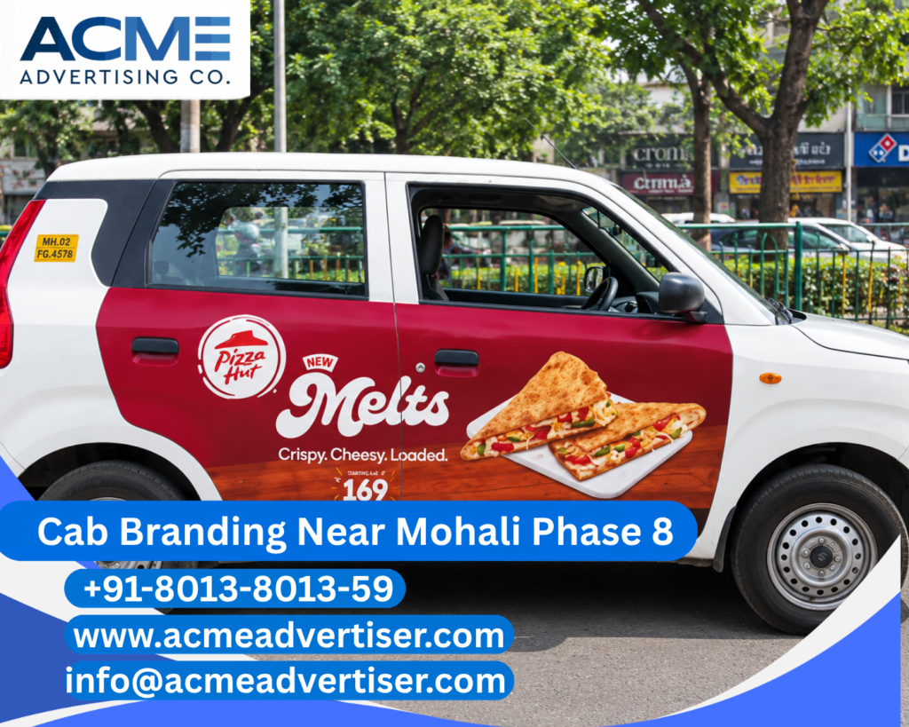 Cab Branding Company Near Phase 8 Mohali delivering premium cab branding and transit advertising solutions.