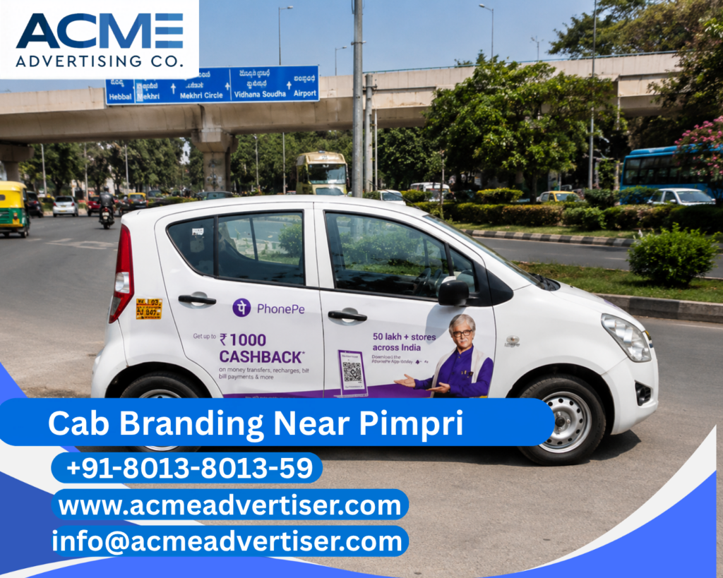 Cab Branding Company Near Pimpri offering professional cab branding and transit advertising campaigns.