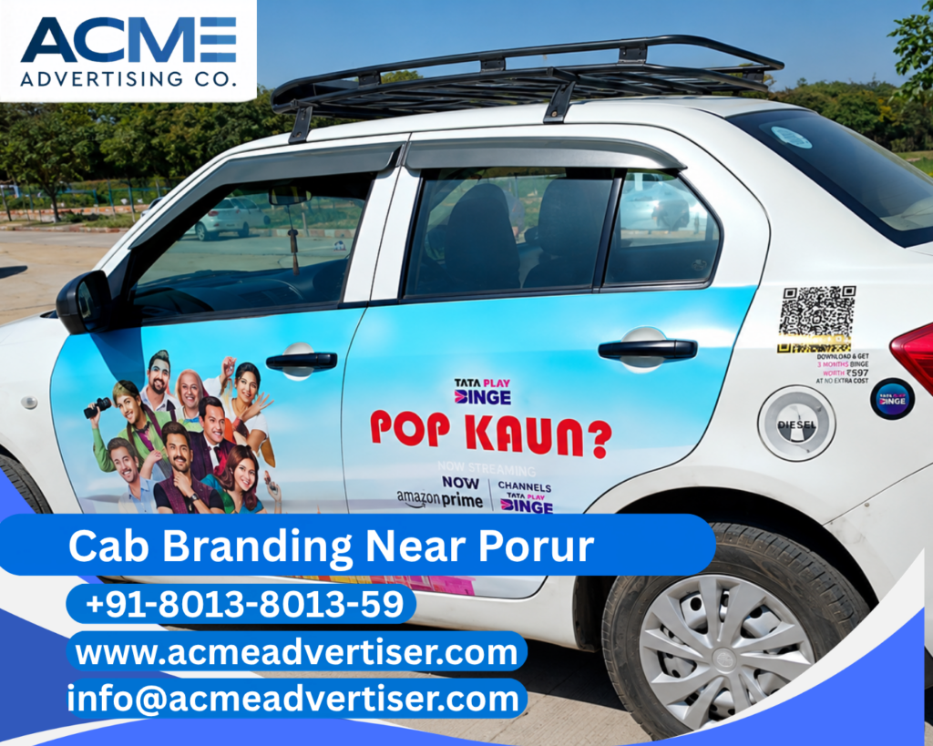 Cab Branding Company Near Porur delivering premium cab branding and transit advertising solutions in Chennai.