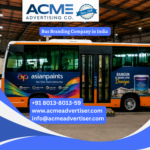 Fully branded buses operating across major cities in India with high impact bus wrap advertising for maximum outdoor brand visibility.
