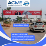 Gantry advertising featuring large overhead billboards on highways and major roads for maximum brand visibility and high impact outdoor advertising.