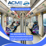 Metro Advertising Company in Udyog Nagar, Delhi Metro wrap services featuring full train branding with high impact advertising across metro networks for maximum brand visibility and commuter engagement.