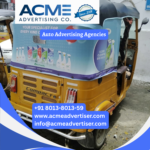 Auto advertising agencies with branded auto rickshaws for outdoor campaigns