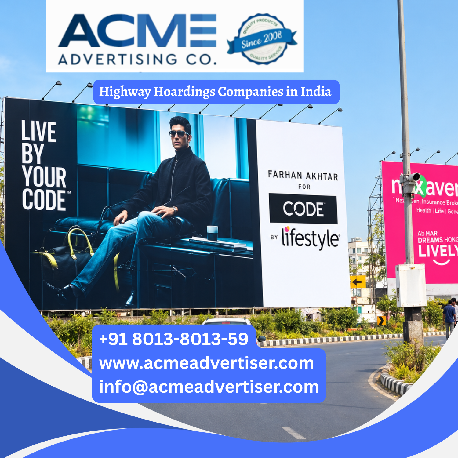 Highway hoardings companies in India offering roadside billboard advertising