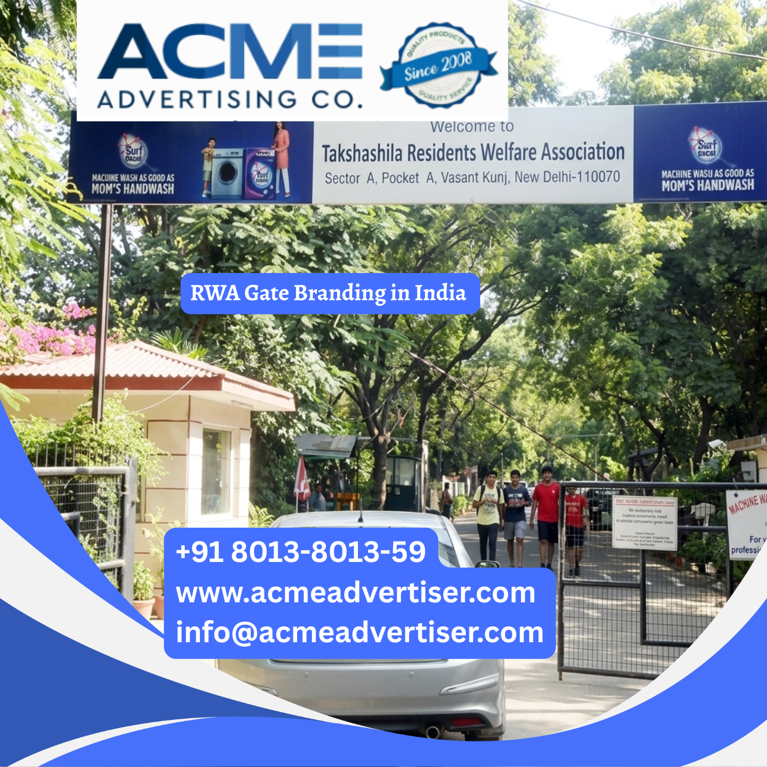 RWA Gate Branding in India for society branding and community campaigns