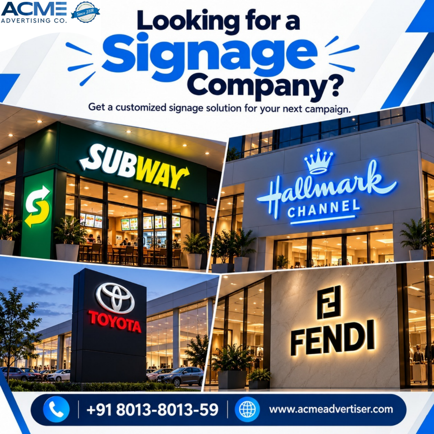 Signage advertising company in India for impactful outdoor brand visibility