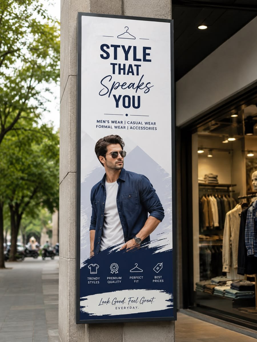 Standee Advertising Services display promoting a brand at an Indian exhibition