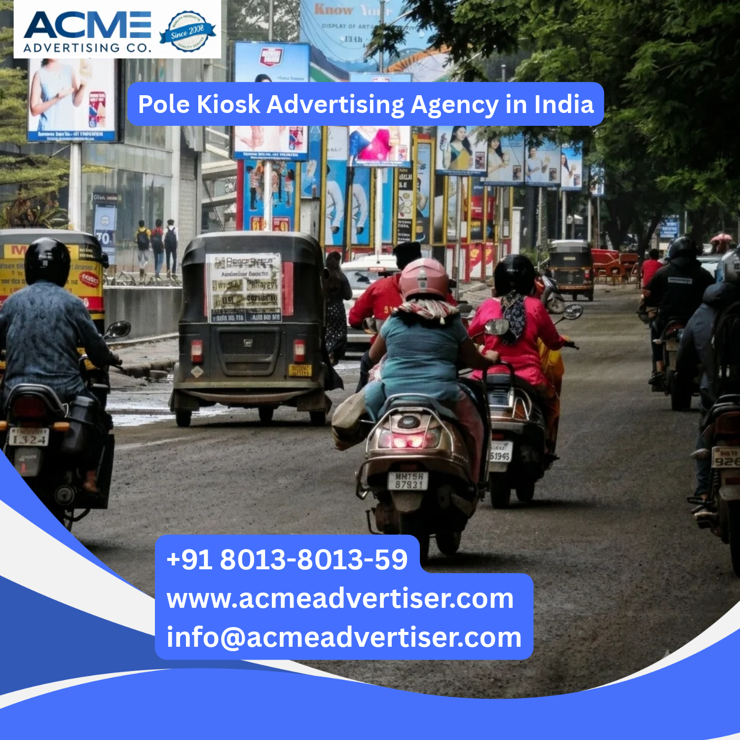 Pole Kiosk Advertising Agency in India boosts brand visibility and local awareness