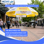 Promotional umbrella advertising company in India for custom branded umbrellas and outdoor promotional campaigns